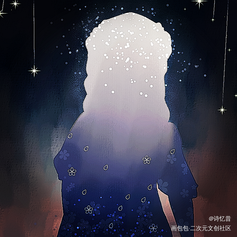 摸鱼_手绘平涂绘画作品