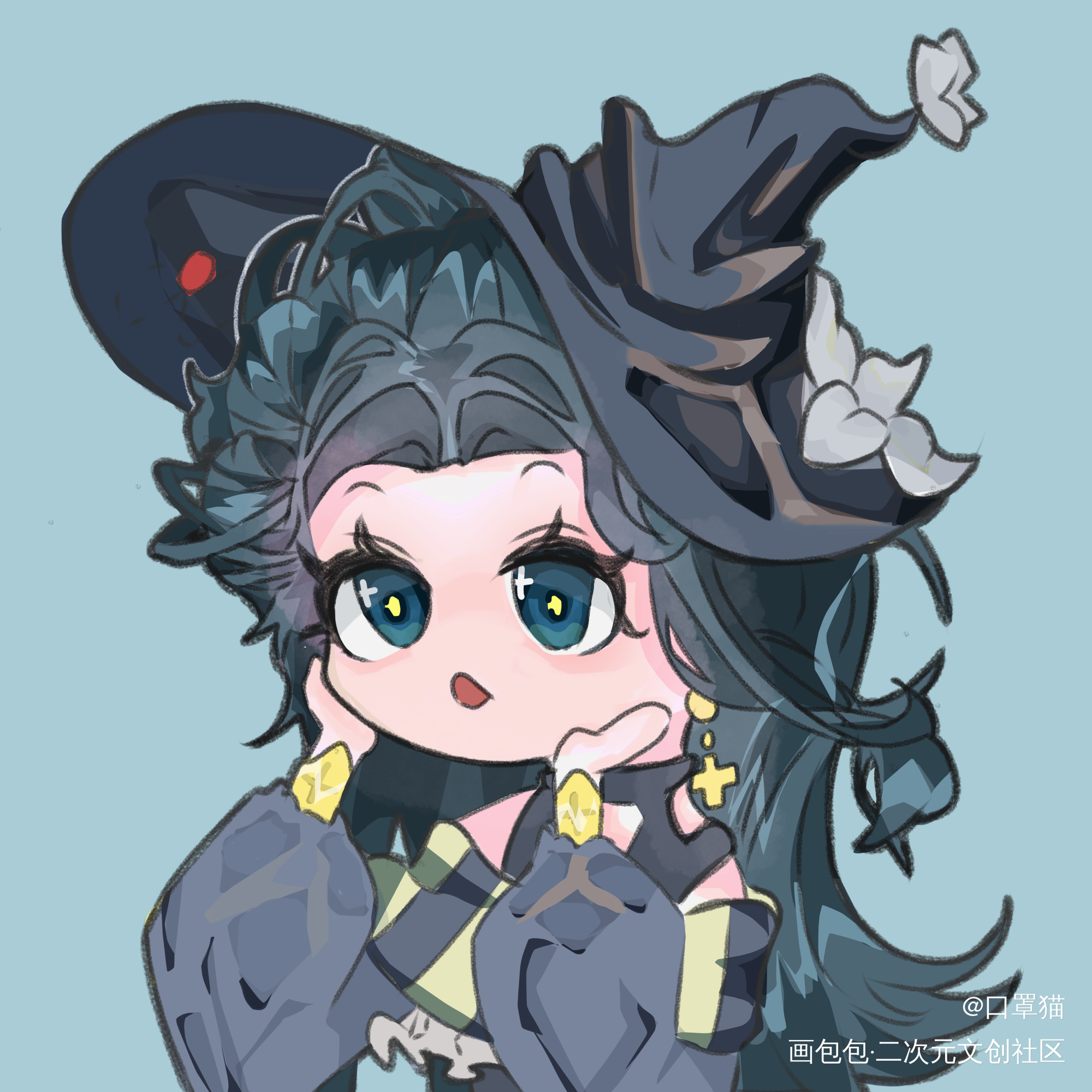 巫师怜_天官赐福花怜谢怜Q版绘画作品