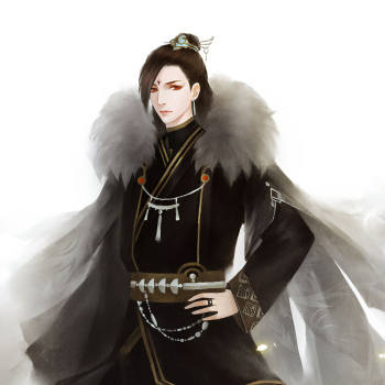 黑水沉舟_板绘插画绘画天官赐福贺玄古风同人绘画作品