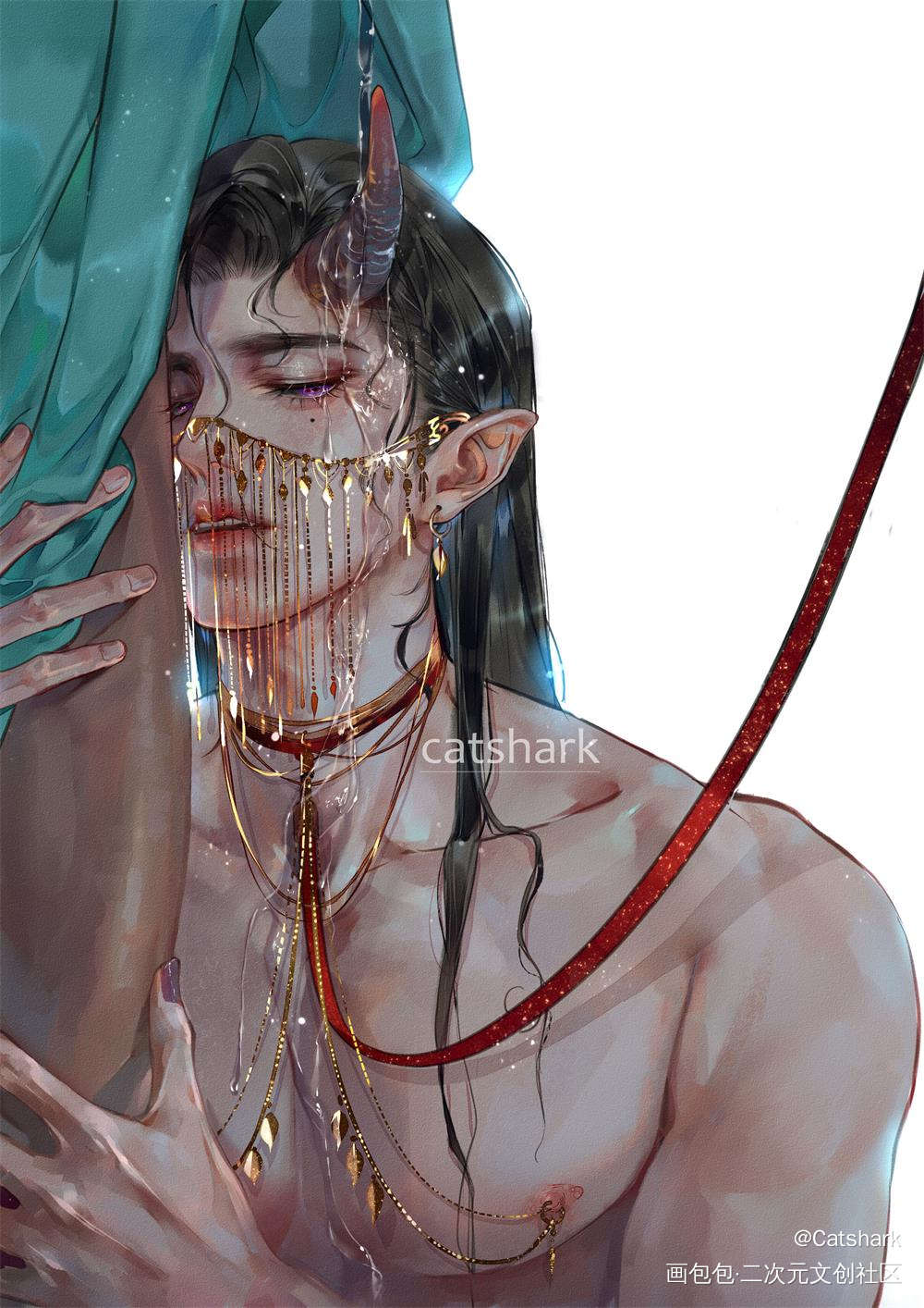 我以我身。禁锢你心_厚涂少年原创绘画作品