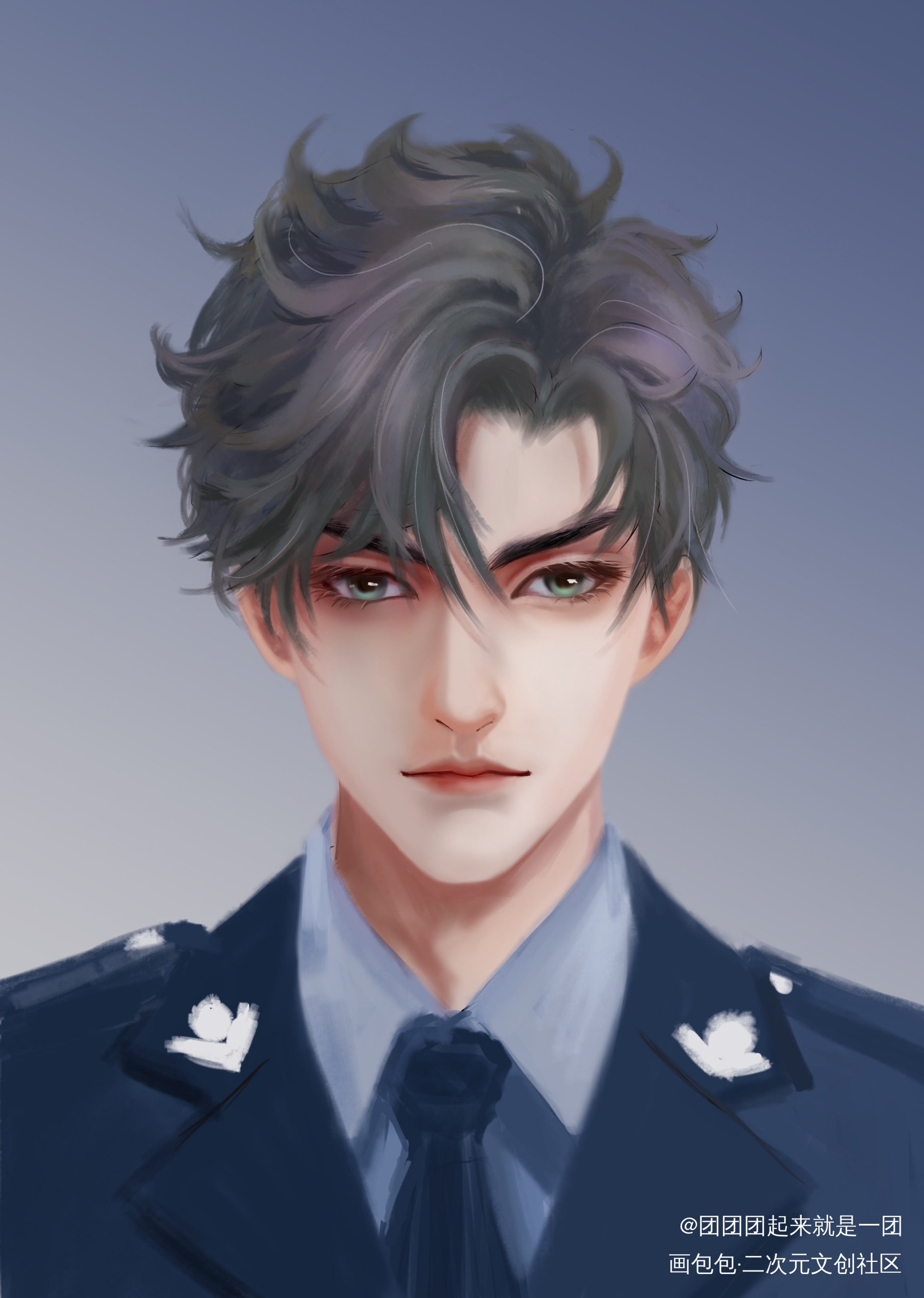 牙牙吖_破云严江严峫绘画作品