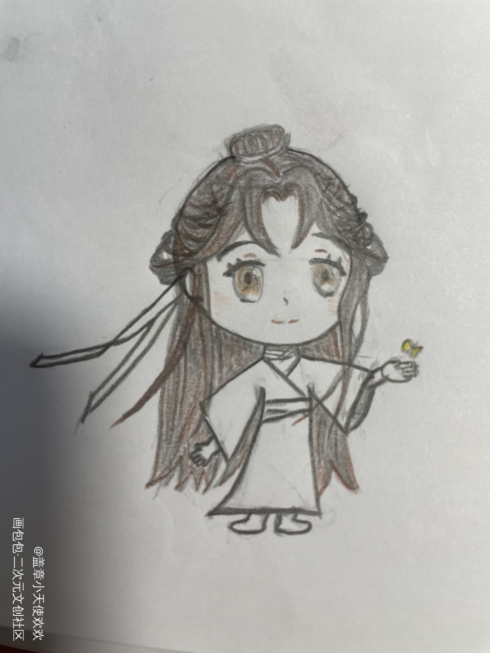 可爱怜_天官赐福花怜绘画作品