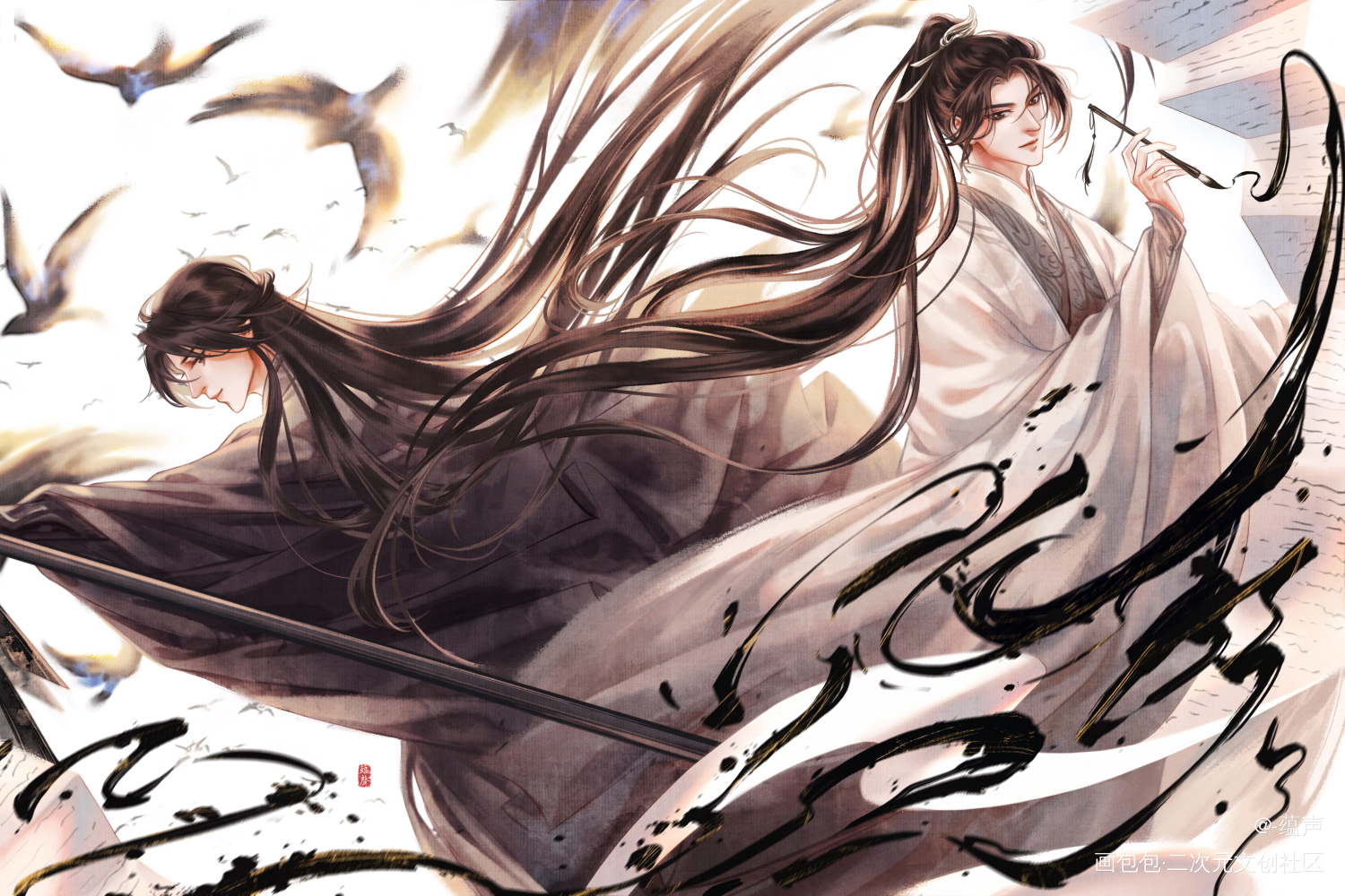 他们互为利刃，也互为铠甲_杀破狼长顾长庚顾昀绘画作品