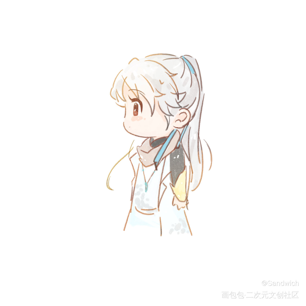 小甜饼_浪浪钉古风平涂日系Q版头像插画同人绘画作品