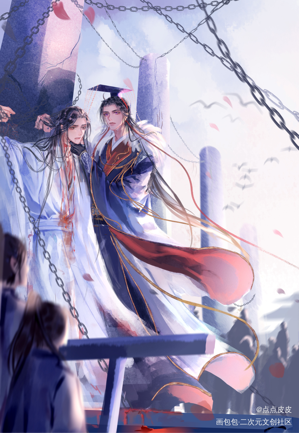 血滴漏_二哈和他的白猫师尊燃晚绘画作品