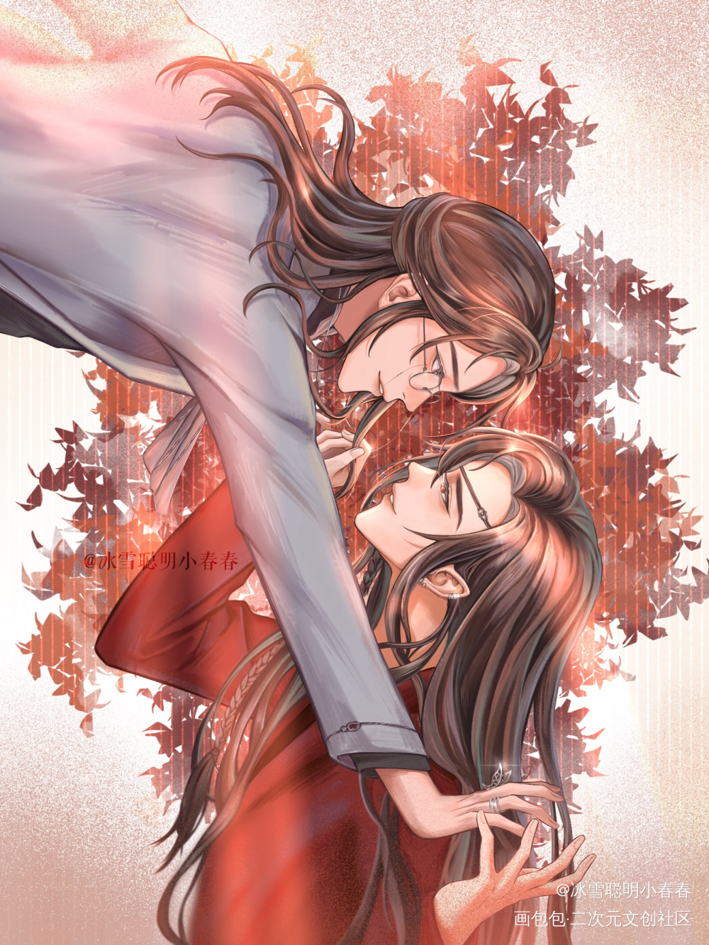 天官赐福花城生贺图～_天官赐福花怜谢怜花城绘画作品