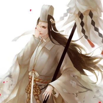 白衣祸世_天官赐福君吾白无相古风插画同人绘画绘画作品