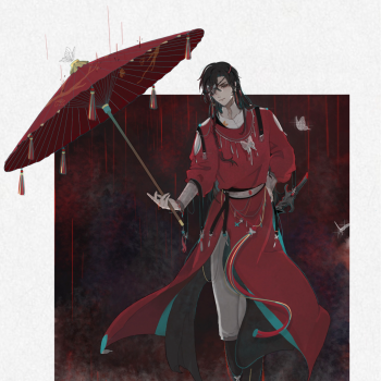 血雨探花_天官赐福花城绘画作品