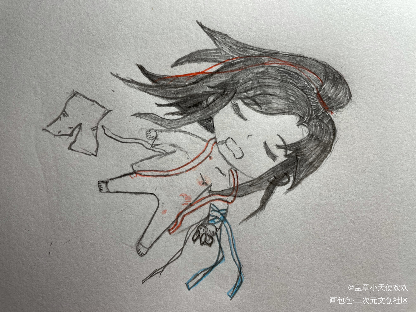 只是想画一个可爱的睡颜？_魔道祖师忘羡绘画作品