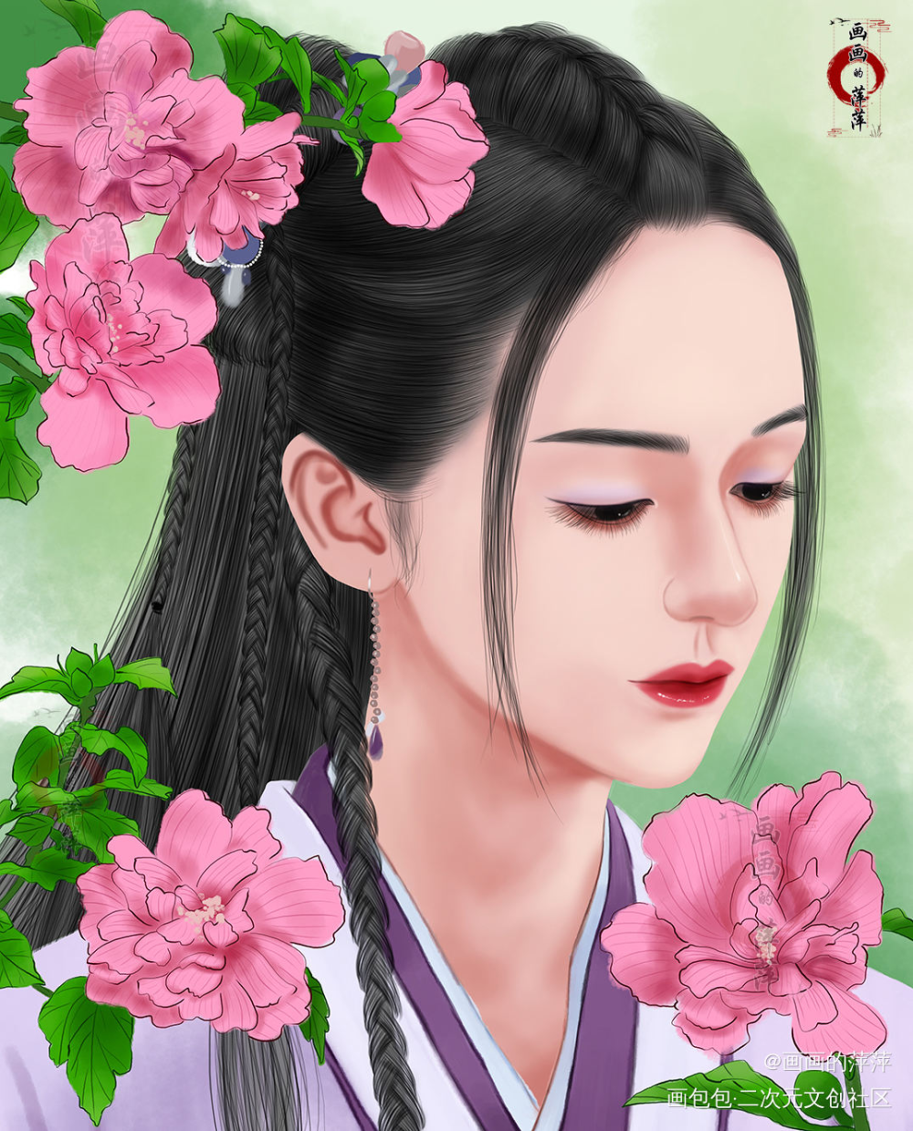 山河令 顾湘同人_山河令手绘古风我要上首推头像插画同人绘画作品