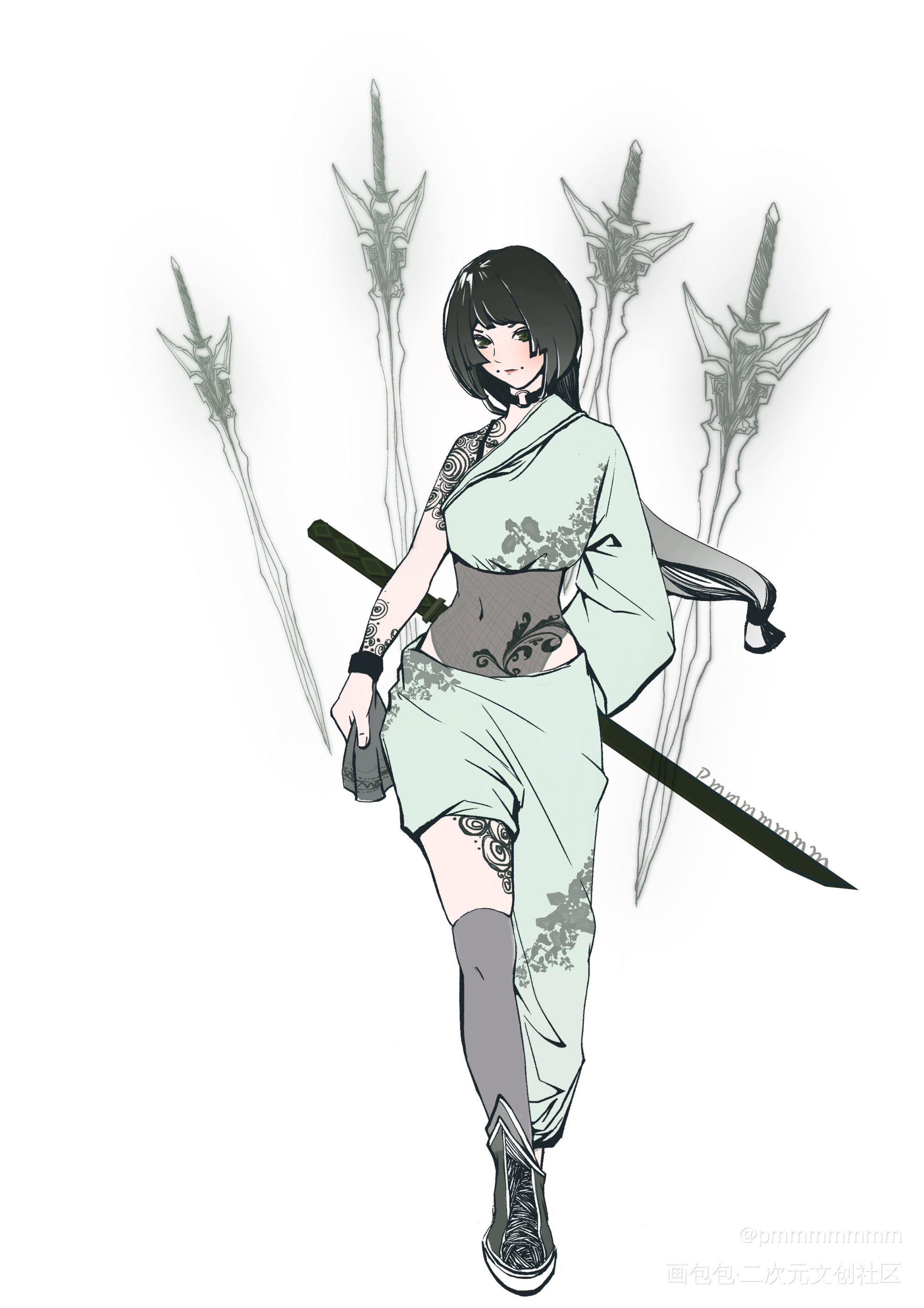 角色设计_平涂日系原创绘画作品