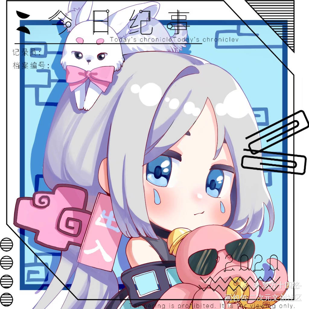 _平涂Q版头像原创oc绘画作品