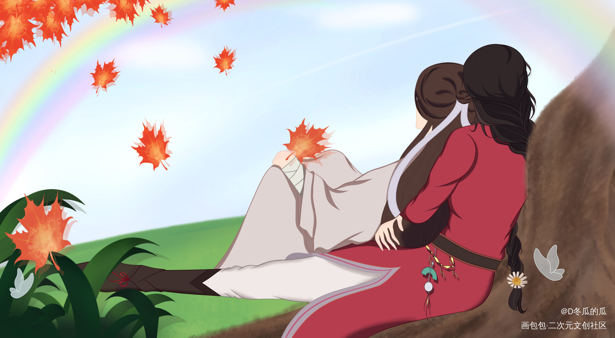 花怜_天官赐福花怜墨香铜臭绘画作品