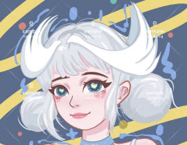 今天的稿稿~_绘画作品