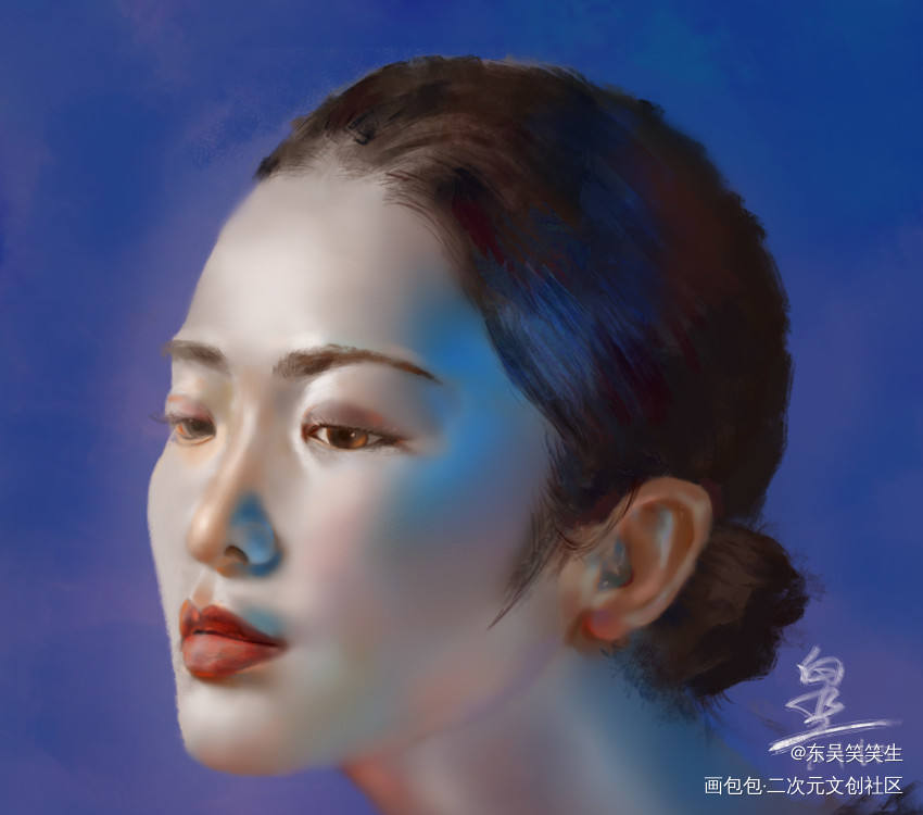 飒骨_厚涂绘画作品