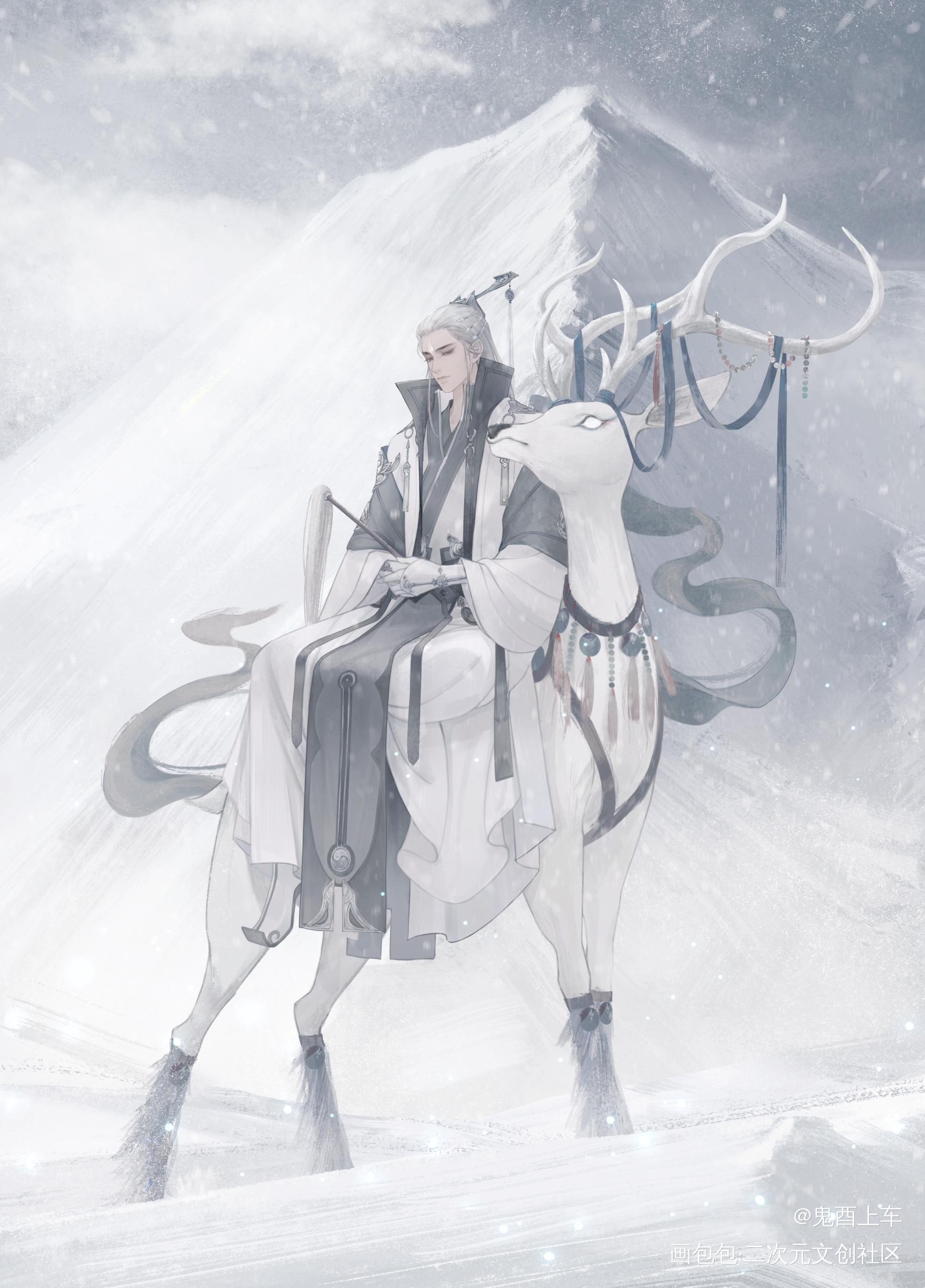 太华清雪_剑网3手绘古风绘画作品
