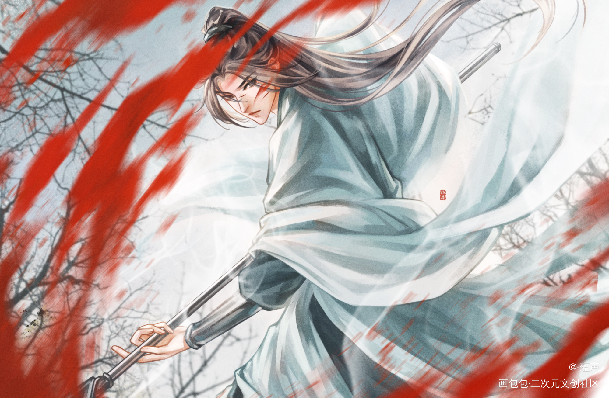 再也不会有人说他没见过血_杀破狼顾昀绘画作品