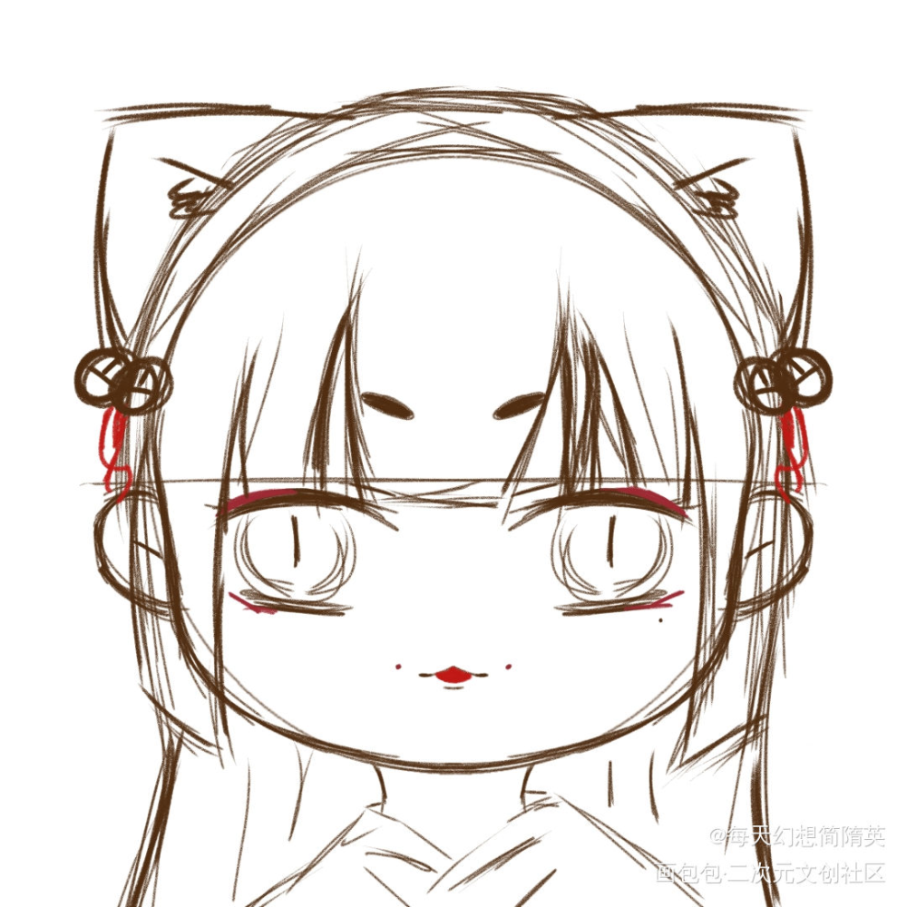 自信小孩？绘画实录_Q版oc绘画作品