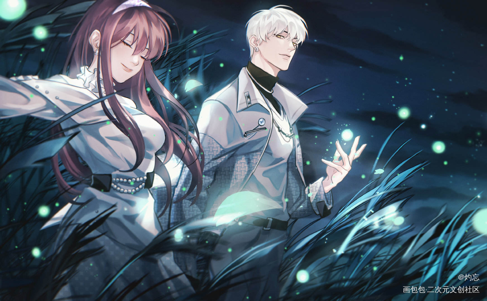 光与夜之恋_光与夜之恋查理苏齐司礼陆沉萧逸夏鸣星绘画作品