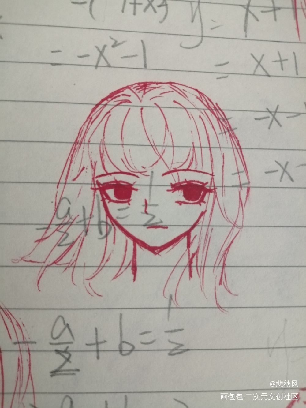 断水红笔的坚强_手绘oc绘画作品