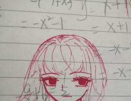 断水红笔的坚强_绘画作品