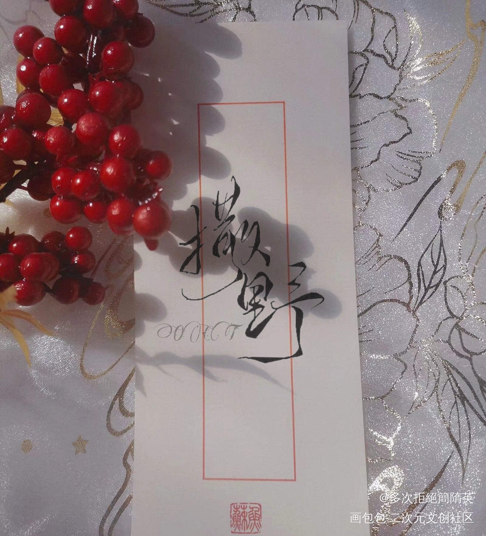 撒野_撒野飞丞顾飞蒋丞我要上首推字体设计见字如晤见字如晤巫哲手写绘画作品