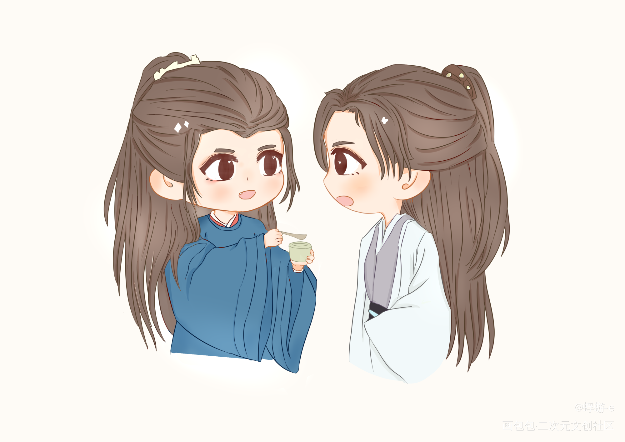 _山河令温周Q版绘画作品