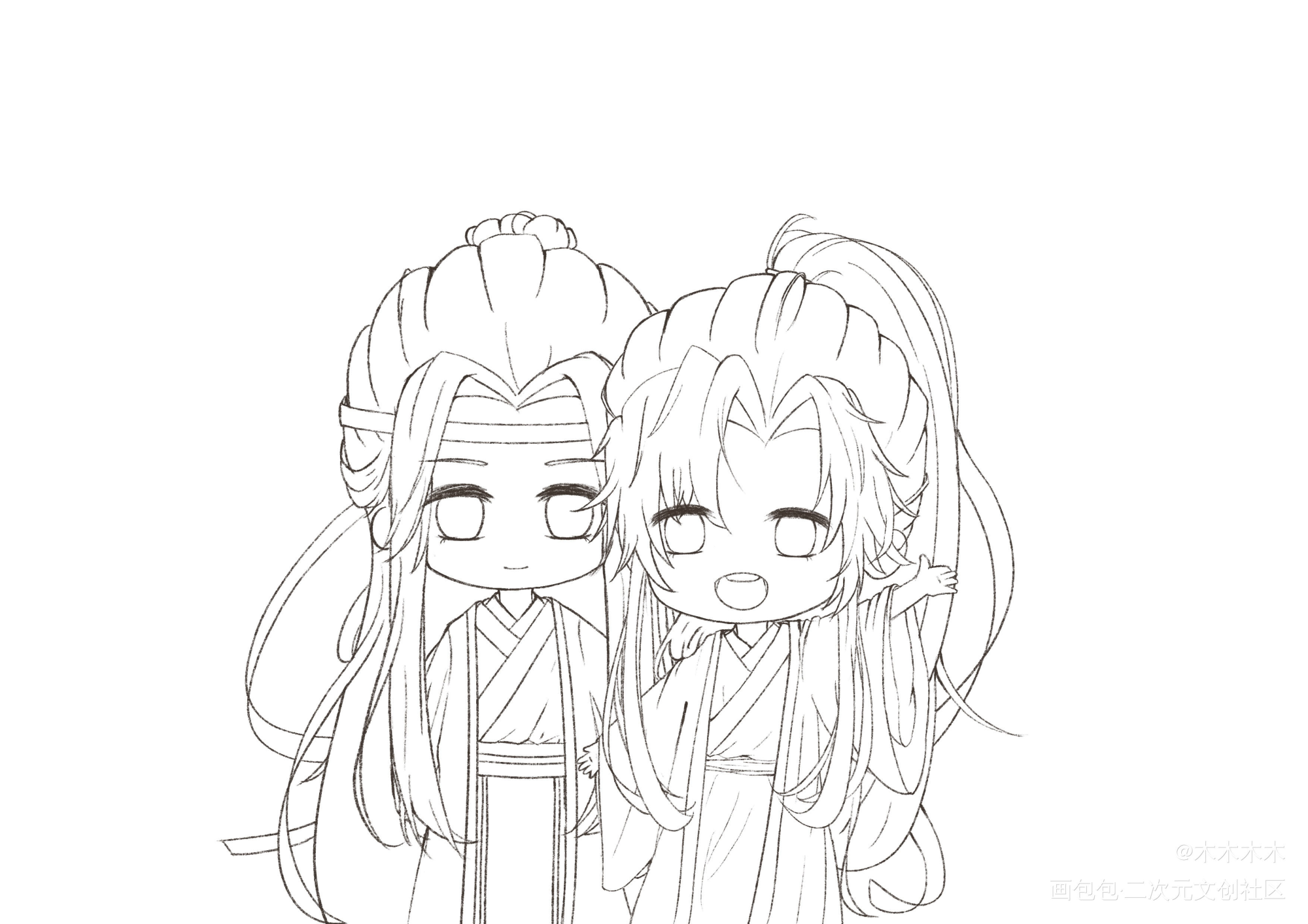 忘羡_魔道祖师忘羡手绘Q版绘画作品