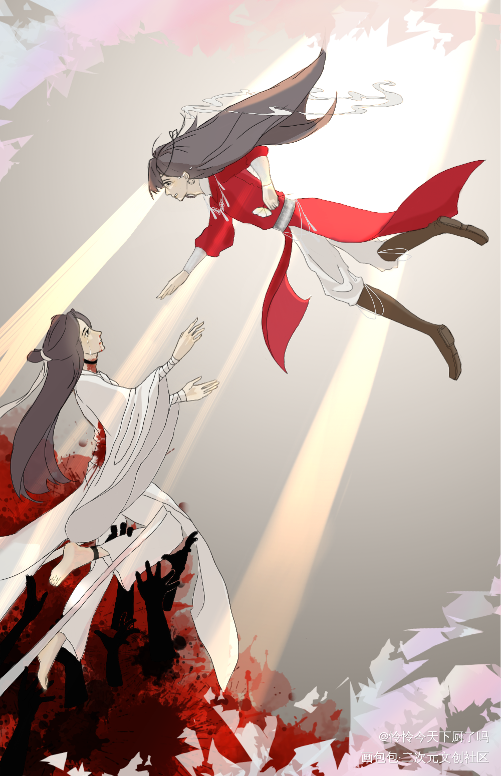 梦_天官赐福花怜谢怜花城绘画作品