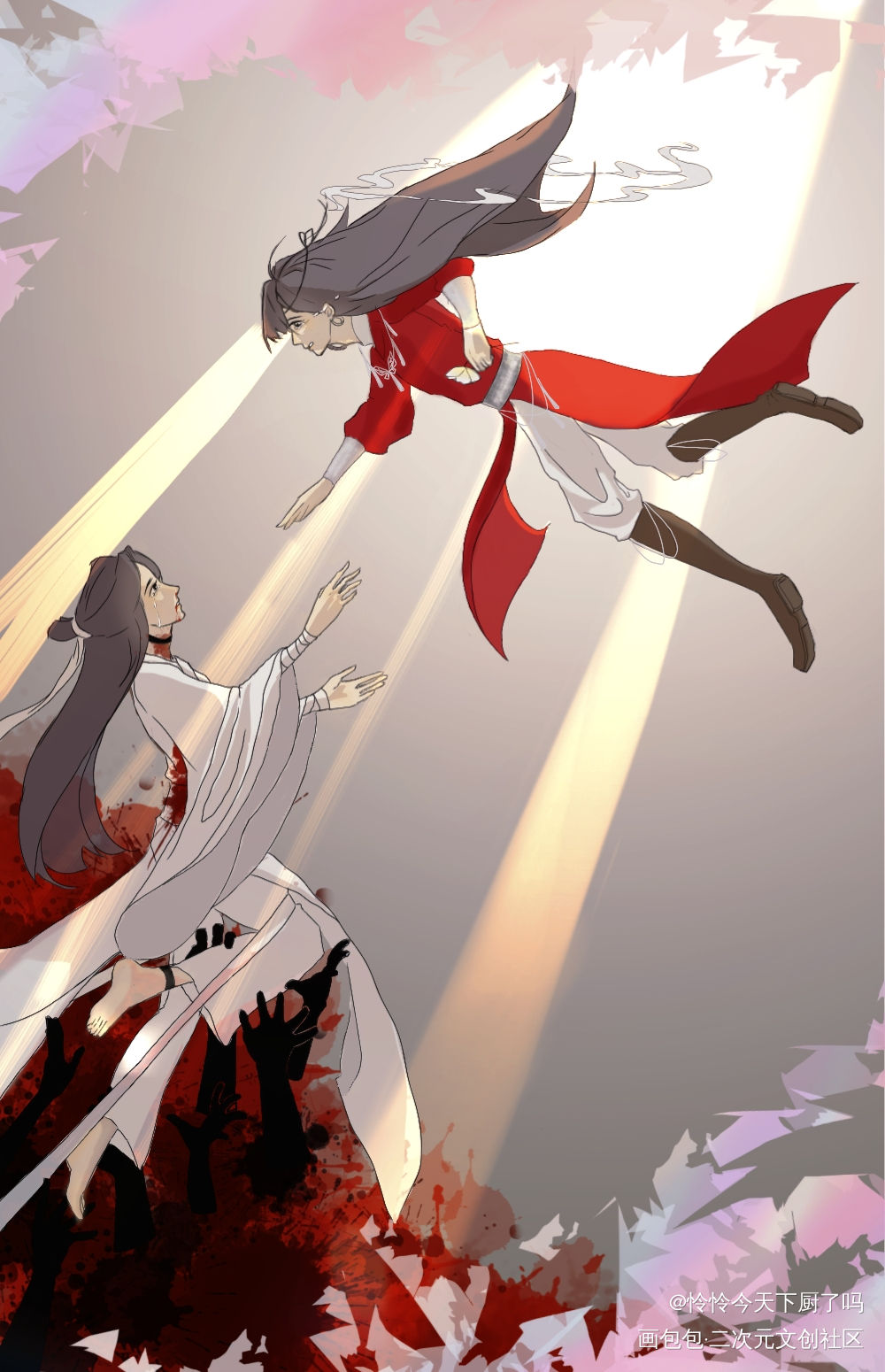 梦_天官赐福花怜谢怜花城绘画作品