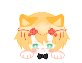 白开（粉）和辫子（黄）_绘画作品