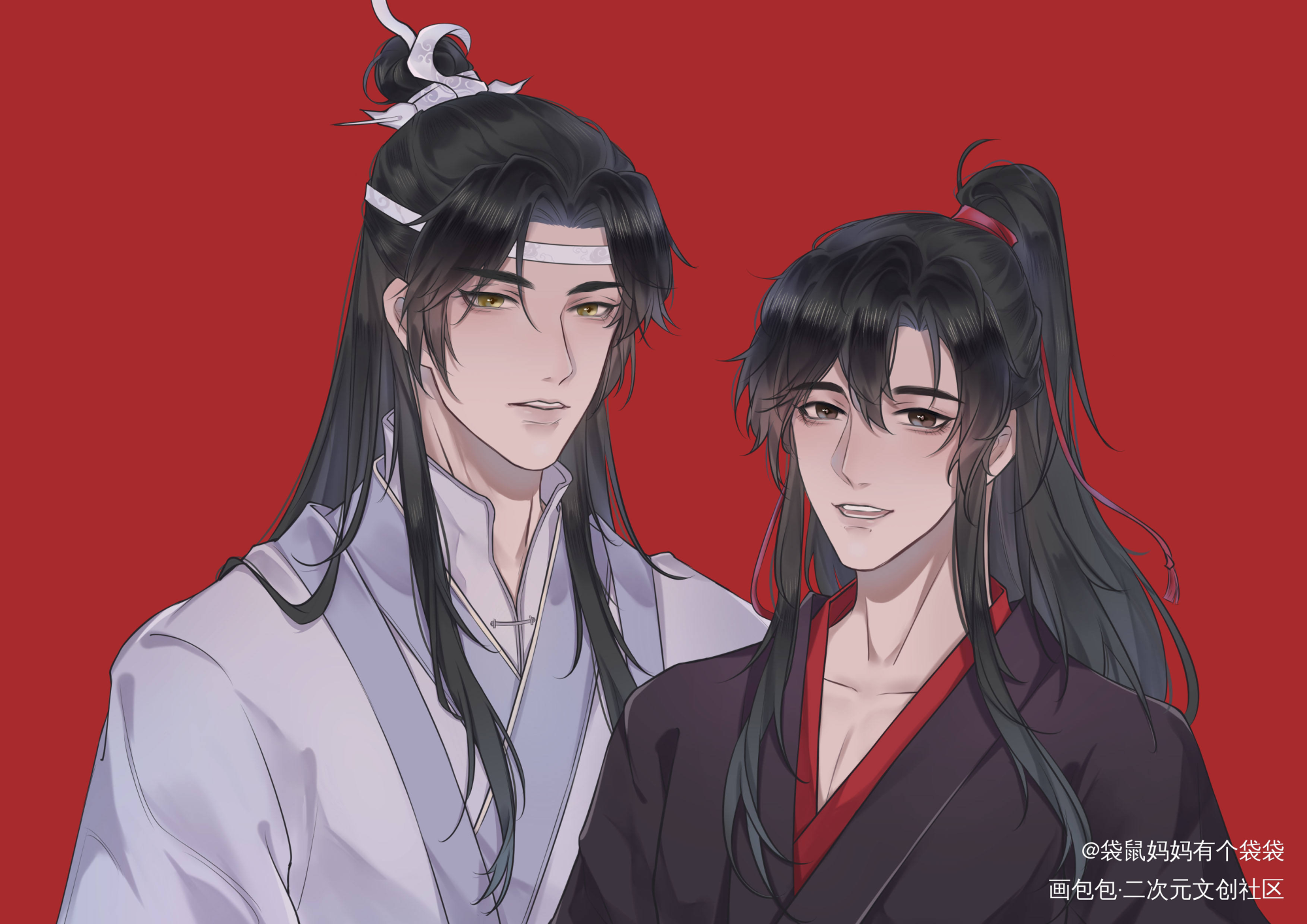 约稿的忘羡_魔道祖师忘羡绘画作品