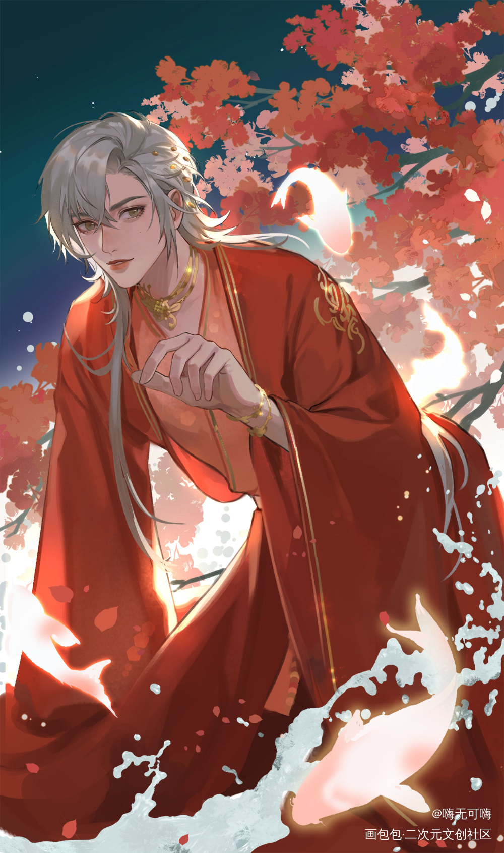 锦鲤大人！_锦鲤庄主梦幻新诛仙张哲瀚绘画作品