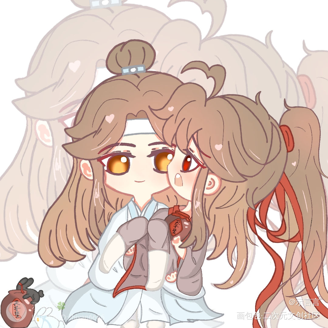 忘羡公主抱——老图_魔道祖师忘羡蓝忘机魏无羡古风Q版我要上首推同人绘画作品