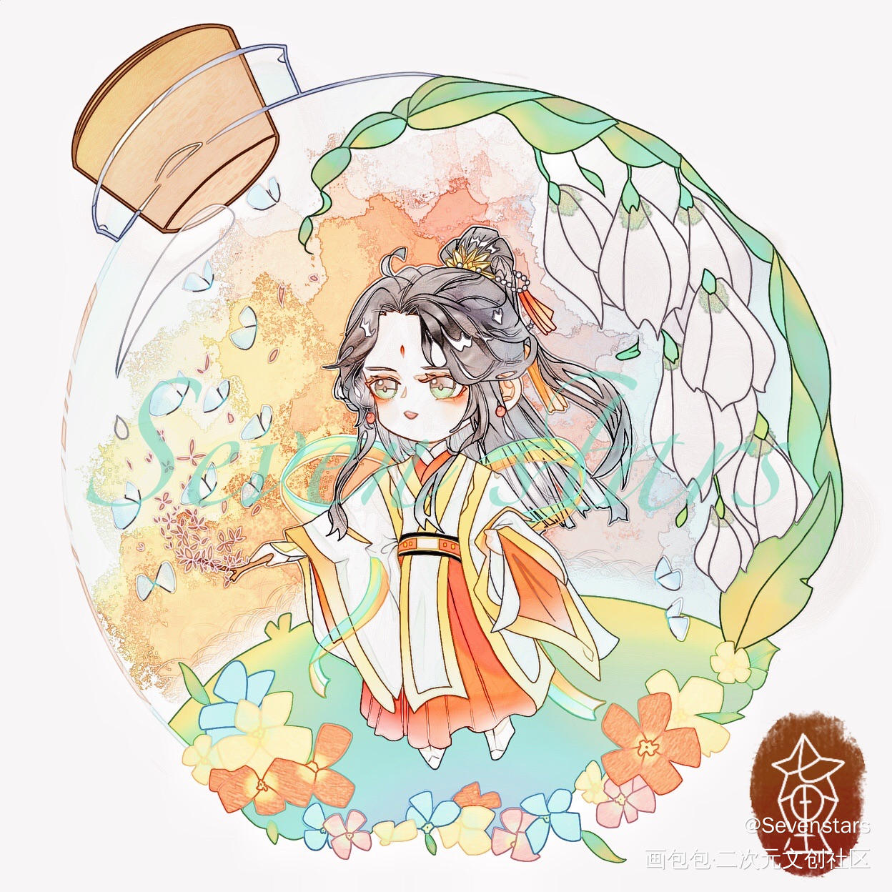 一个很久前的了_天官赐福谢怜绘画作品