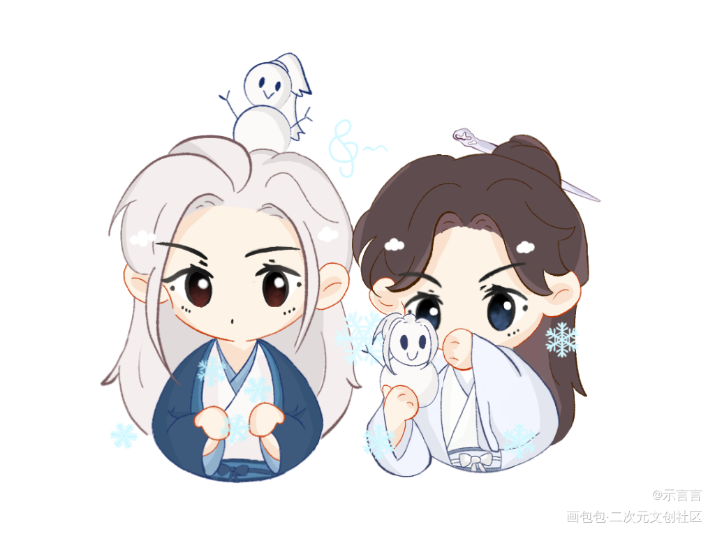 奇迹温周——无料众筹_山河令古风Q版同人绘画作品
