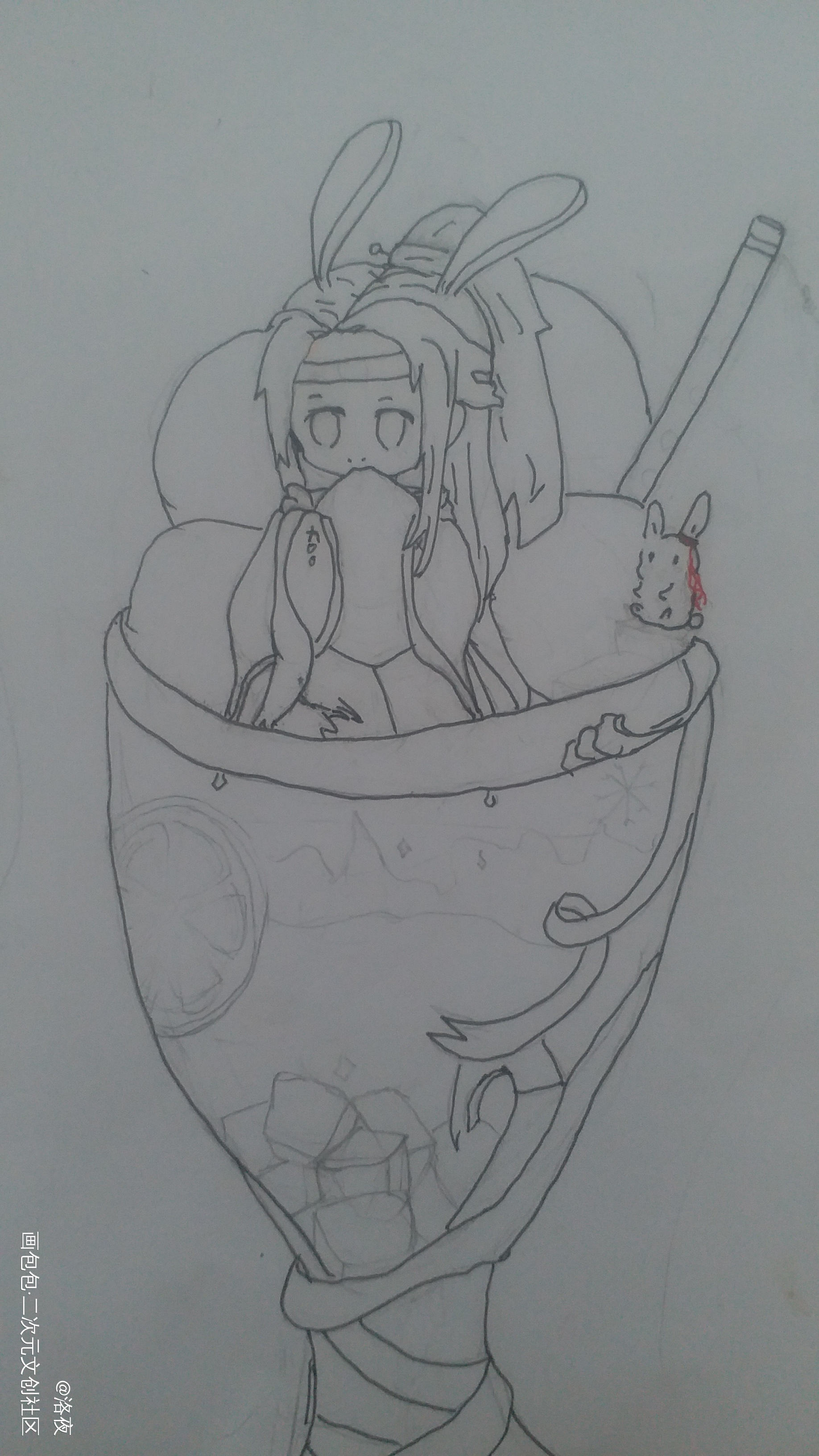 这画被我涂色毀了??_魔道祖师忘羡手绘绘画作品