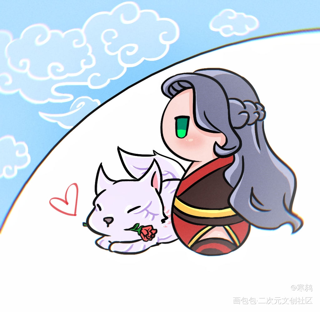 昭言不倒翁和闲卿镇纸（？_仙剑奇侠传Q版同人卿言闲卿洛昭言仙剑奇侠传六绘画作品