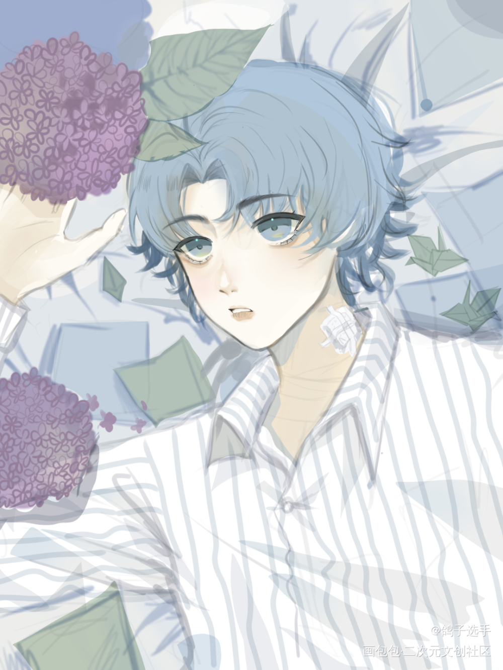 _小绿和小蓝小蓝板写绘画作品