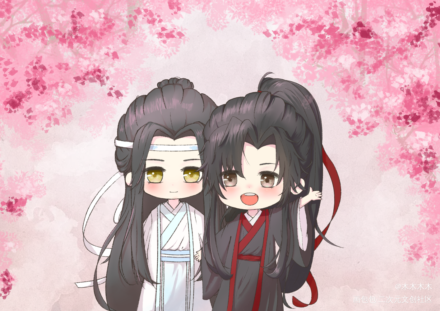忘羡_魔道祖师忘羡手绘Q版绘画作品