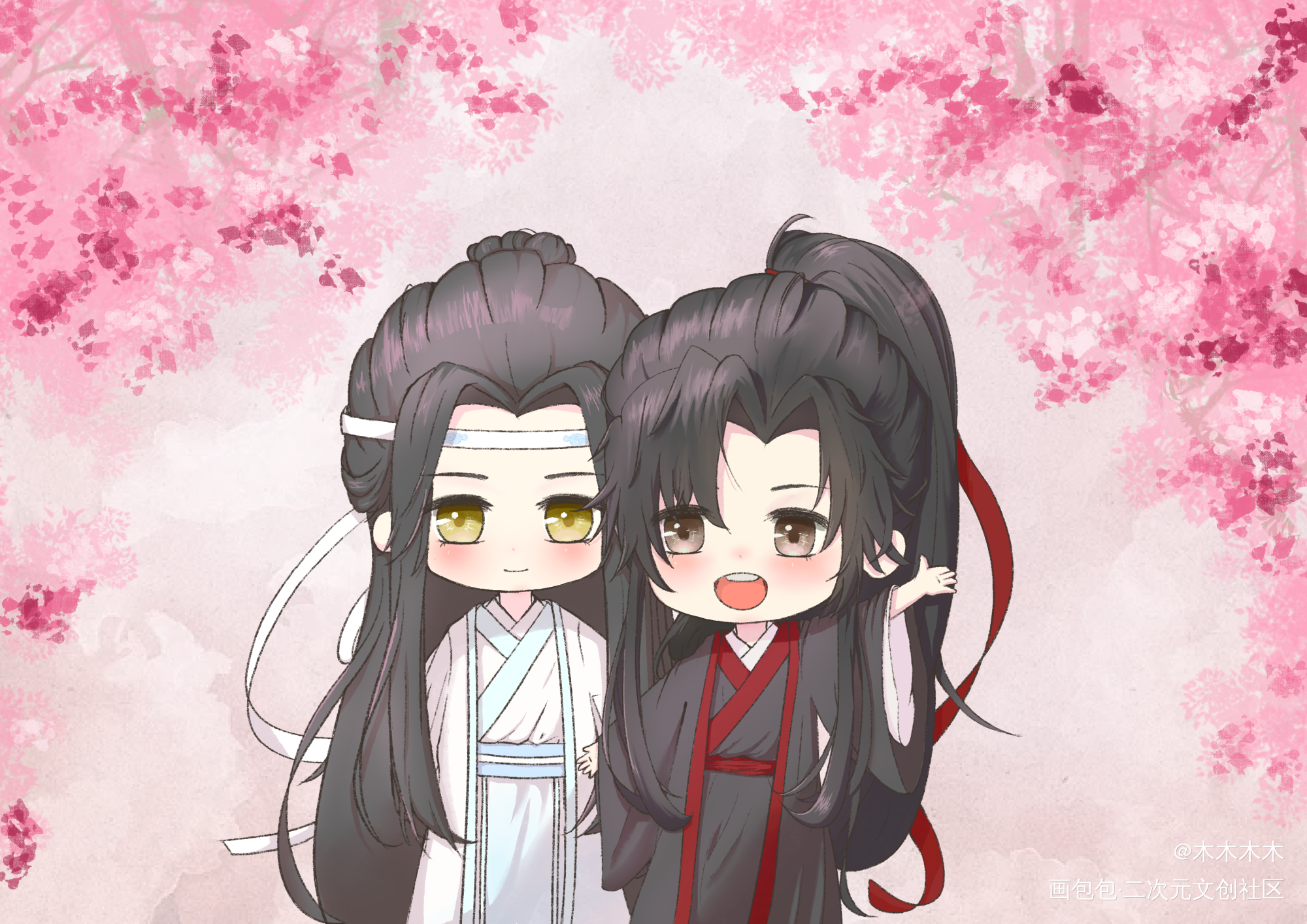 忘羡_魔道祖师忘羡手绘Q版绘画作品