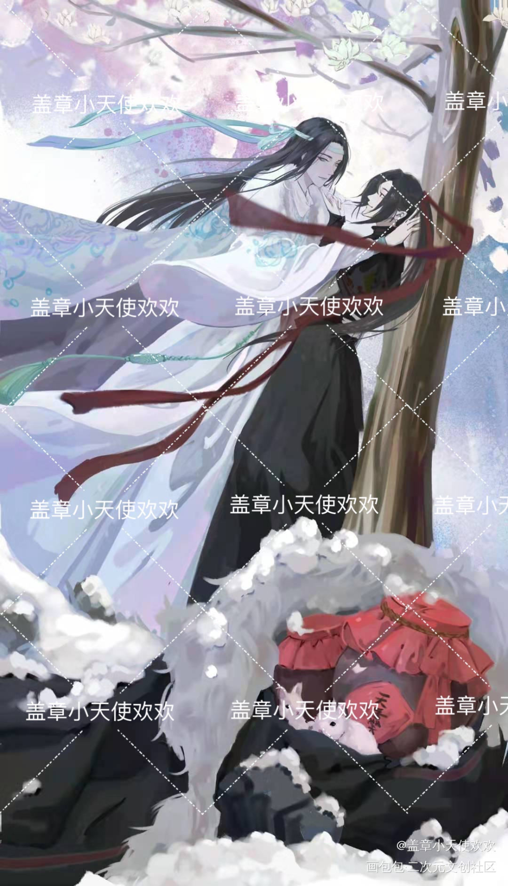 一个约来的忘羡稿叽_魔道祖师忘羡绘画作品