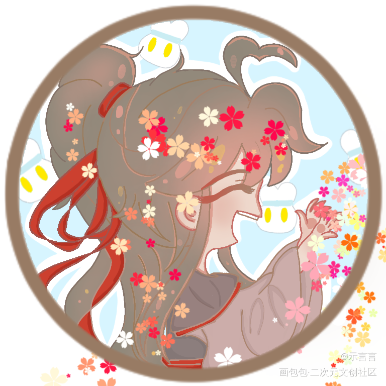 忘羡情头——老图_魔道祖师忘羡蓝忘机魏无羡Q版同人绘画作品