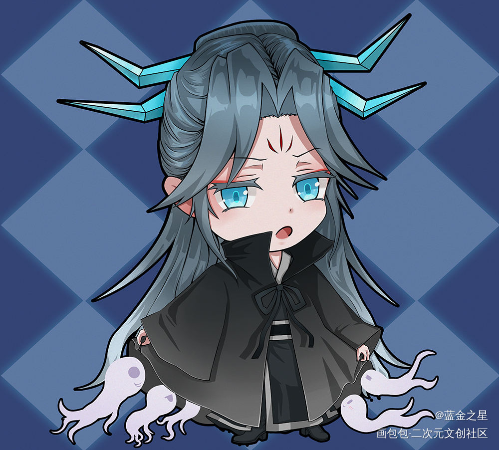 裘丛雪_魔尊也想知道Q版绘画作品
