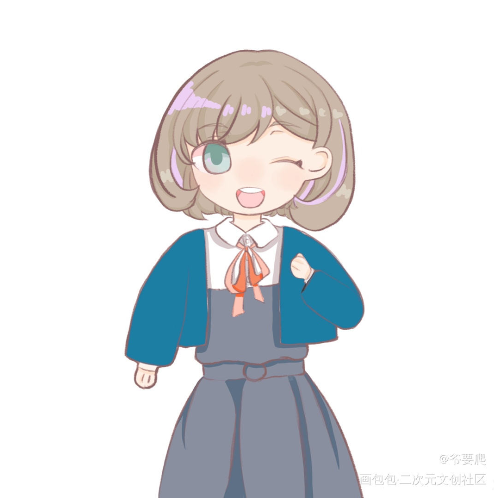 desu_lovelive平涂Q版头像Liella唐可可绘画作品