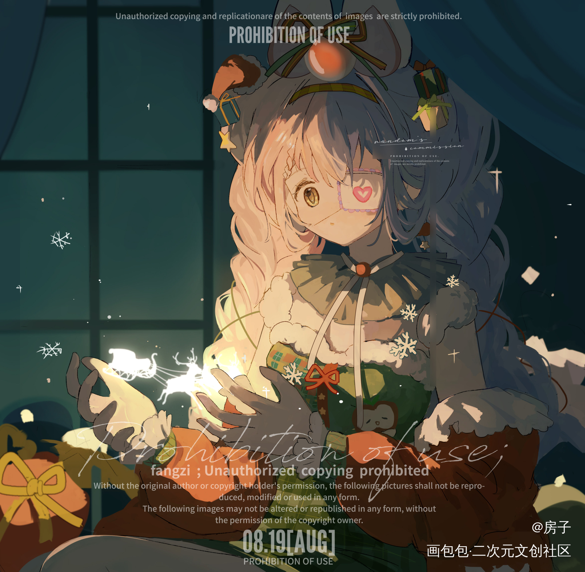 最近画的正比框半身堆堆_日系绘画绘画作品