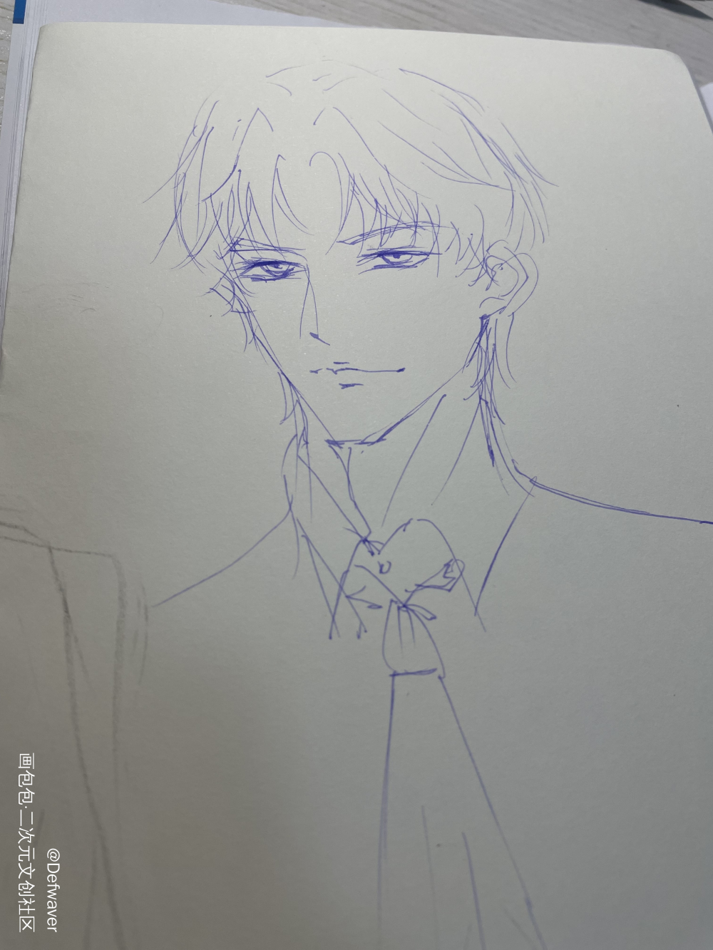 涂鸦查理苏_光与夜之恋查理苏手绘绘画作品