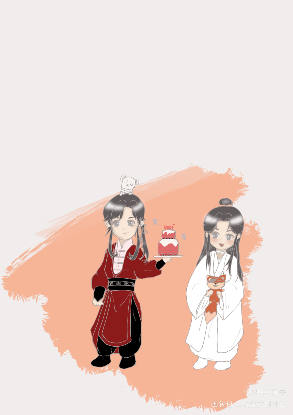 _天官赐福花怜绘画作品
