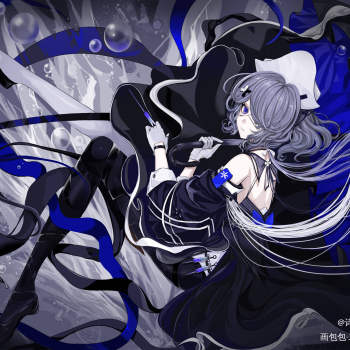 明日方舟同人絮雨小姐姐~_明日方舟絮雨厚涂日系插画同人绘画作品