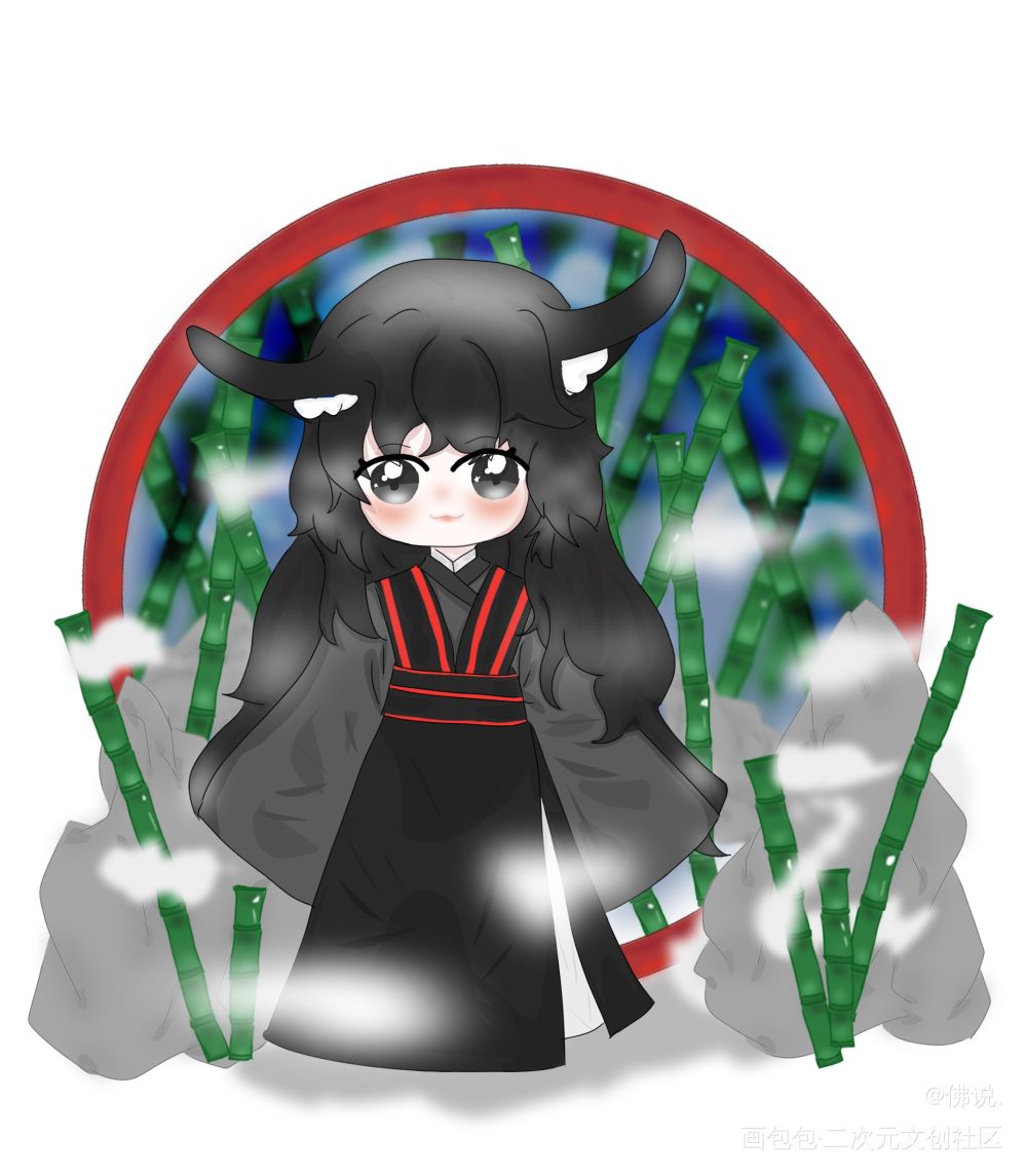 WIFI_魔道祖师忘羡魏无羡指绘绘画作品